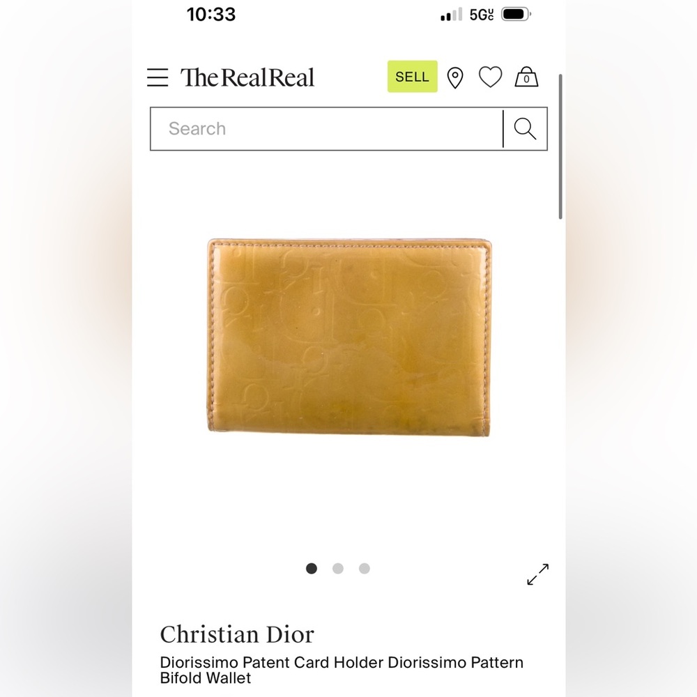 Dior Golden Brown Card Holder